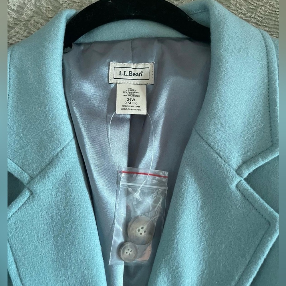 Vintage LL Bean Cashmere Blazer Jacket, Sz 24 - Picture 2 of 8